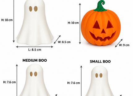 Halloween Pumpkin & Ghost Tealight Holder Set