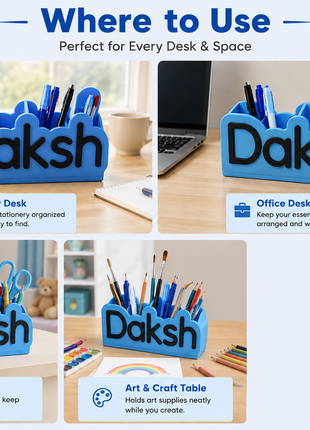 Personalised Pen Stand with Personalised Name | Giftonique