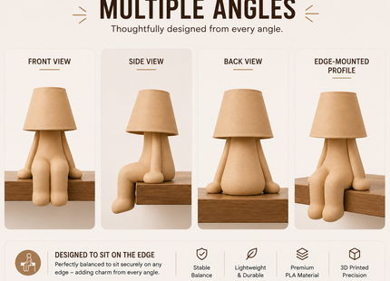 Minimalist Sitting Figure Table Lamp | Modern Nordic Decorative Bedside Lamp