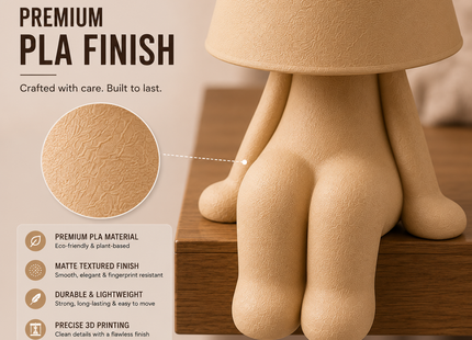 Minimalist Sitting Figure Table Lamp | Modern Nordic Decorative Bedside Lamp