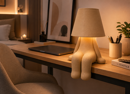 Minimalist Sitting Figure Table Lamp | Modern Nordic Decorative Bedside Lamp