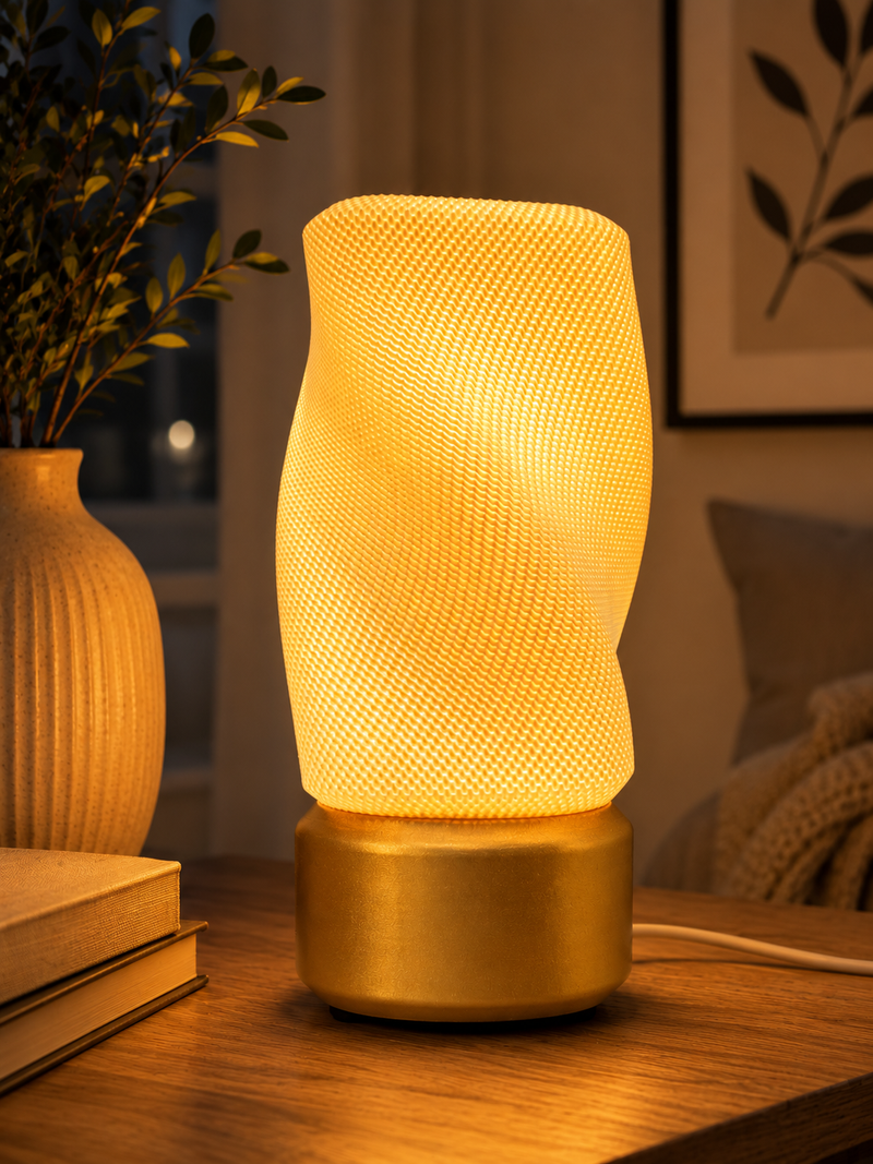 Helix Lamp – Modern Twisted Ambient Table Lamp | Designer Lamps | Lamps | Giftonique
