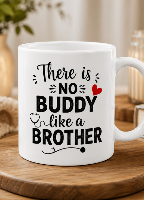 Brother Buddy Coffee Mug – Double-Sided Gift for Brother | Giftonique