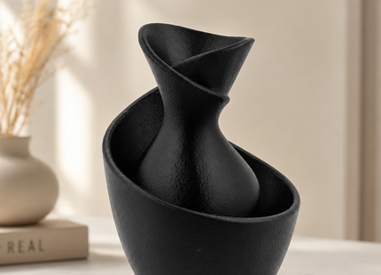 Eclipse Infinity Decorative Vase | Premium 3D Printed Modern Flower Vase | Giftonique