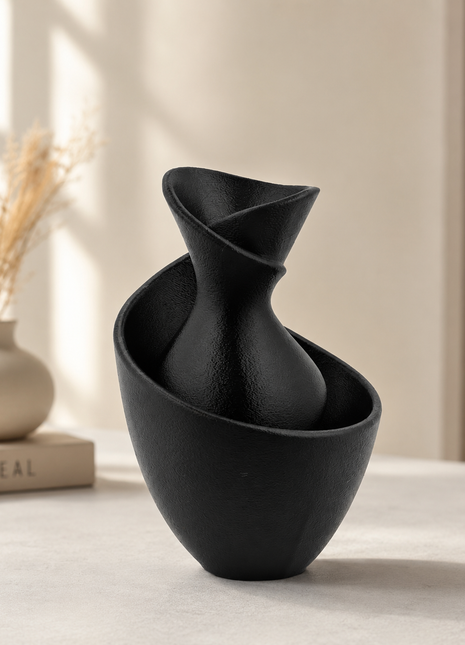 Eclipse Infinity Decorative Vase | Premium 3D Printed Modern Flower Vase | Giftonique