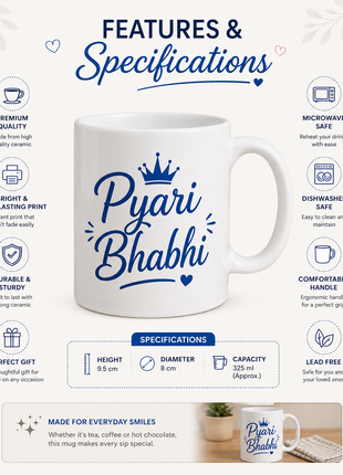 Pyara Bhai & Pyari Bhabhi Couple Coffee Mug Set | Giftonique