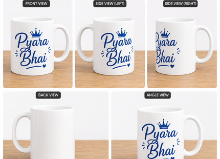 Pyara Bhai & Pyari Bhabhi Couple Coffee Mug Set | Coffee Mugs | Mugs | Giftonique