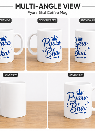 Pyara Bhai & Pyari Bhabhi Couple Coffee Mug Set | Giftonique