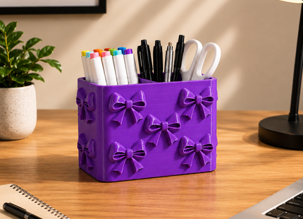 Bow Bouquet Pen Holder with 2 Compartments | Pen Holders | Desk Accessories | Giftonique