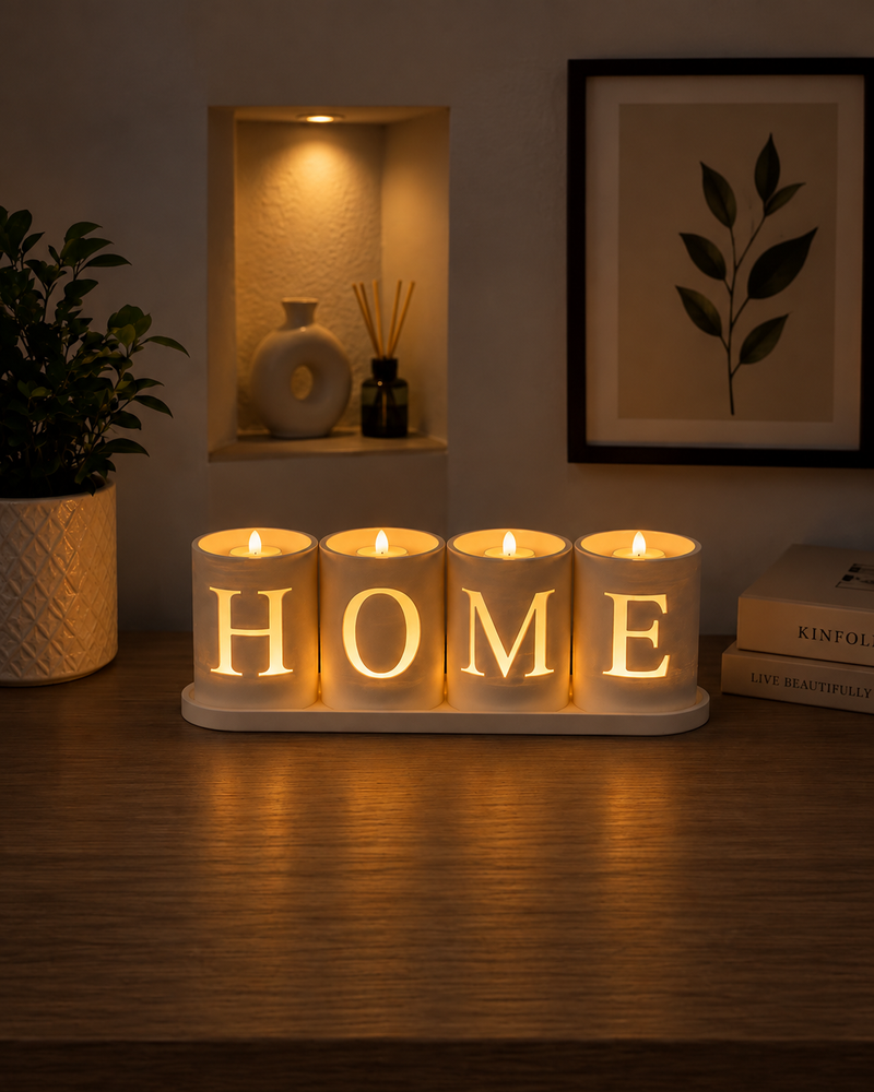 Home Tealight Holder – Decorative HOME Candle Holder Set | Tealight Holders | Candle Holders | Giftonique