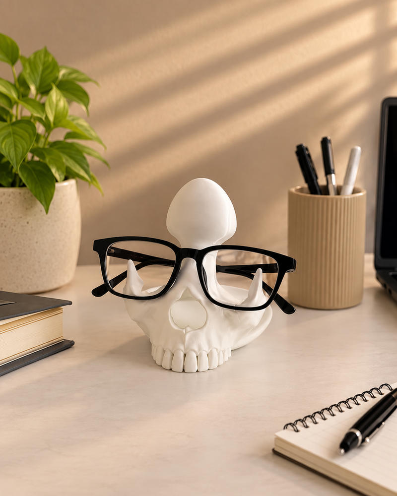 Skull Shape Specs Holder for Eyeglasses and Sunglasses | Eyeglass Holders | Desk Accessories | Giftonique