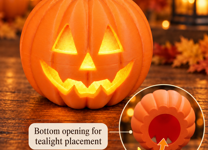 Jack-o'-Lantern Tea Light Holder