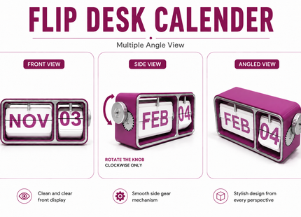 Purple Flip Desk Calendar | Desk Calendars | Calendars | Giftonique