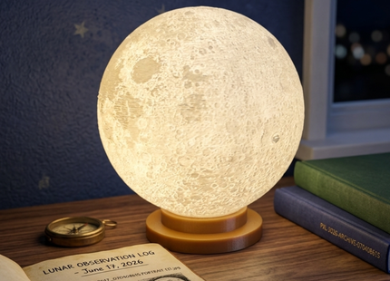 Moon Lamp with Realistic Lunar Surface and Warm Glow | Moon Lamps | Lamps | Giftonique